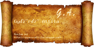 Gyürü Attila névjegykártya