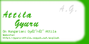 attila gyuru business card